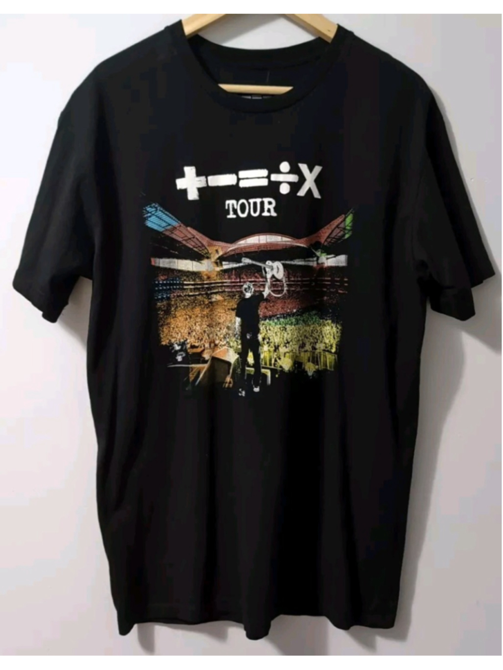 2023 Authentic Ed Sheeran Mathematics America Tour T-Shirt Black Large *DEFECT